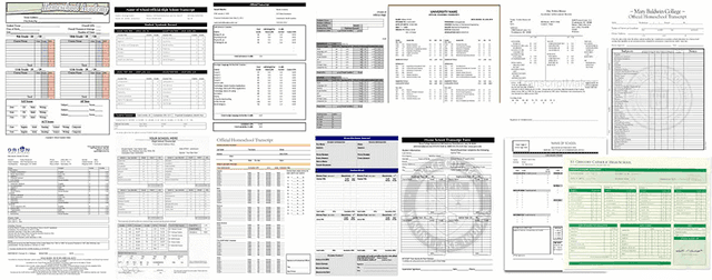 Transcript Layput Homeschool High School Transcript: Sample Guide