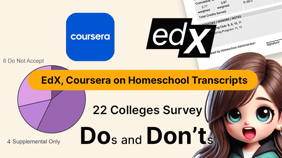 22 College Responses on edX and Coursera for Admissions