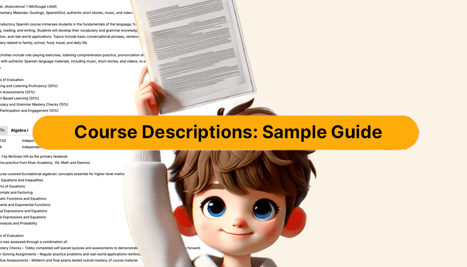 Homeschool Course Descriptions : Sample Guide